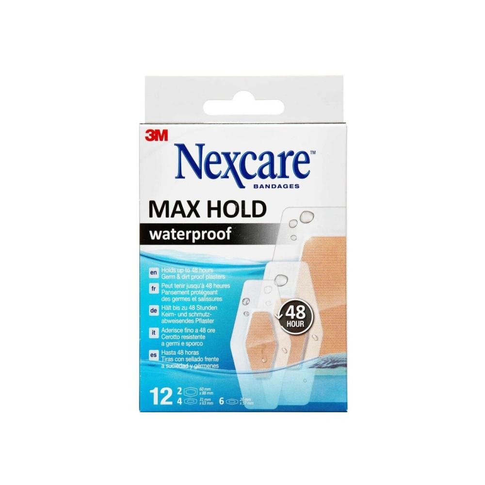 3M Nexcare Max Hold Plaster – 12 stk
