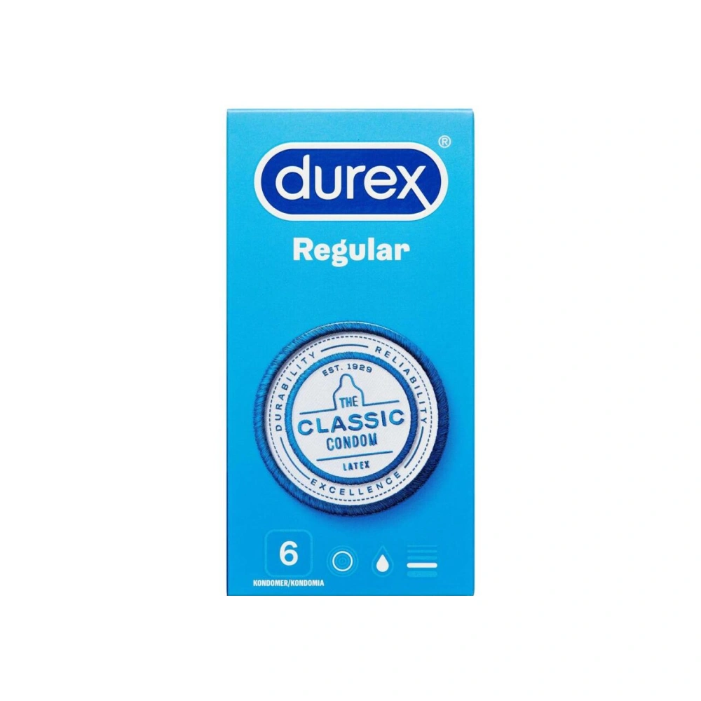 Durex Regular Kondomer - 6 stk