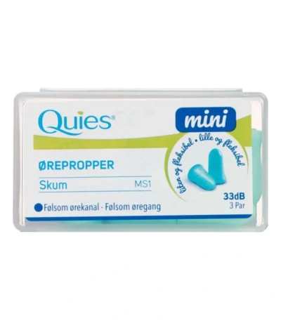 Quies Ørepropper Mini Skum – 3 par