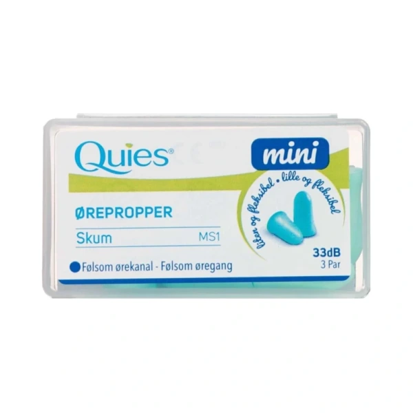 Quies Ørepropper Mini Skum – 3 par