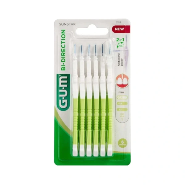 GUM BI-DIRECTION Mellemrumsbørster 0,7mm – 6 stk