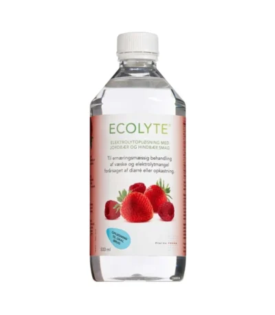 Ecolyte jordbær/hindbær smag – 500 ml