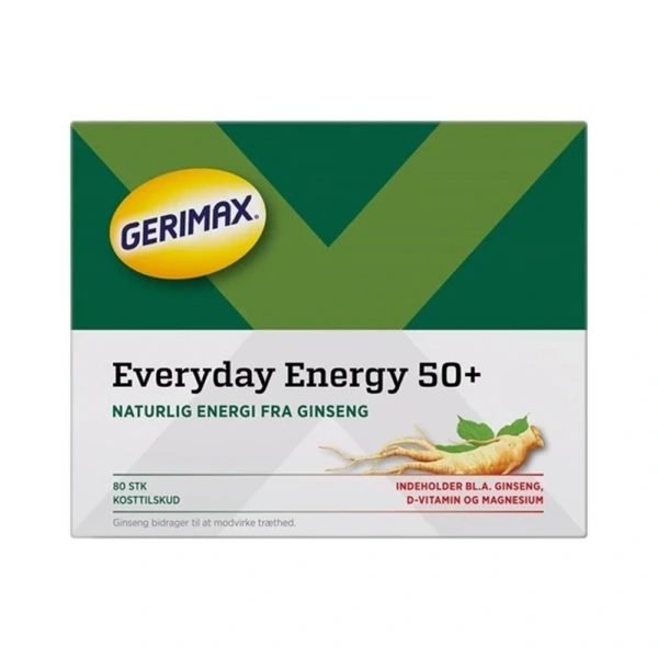 Gerimax Daglig Energi 50+ – 80 stk