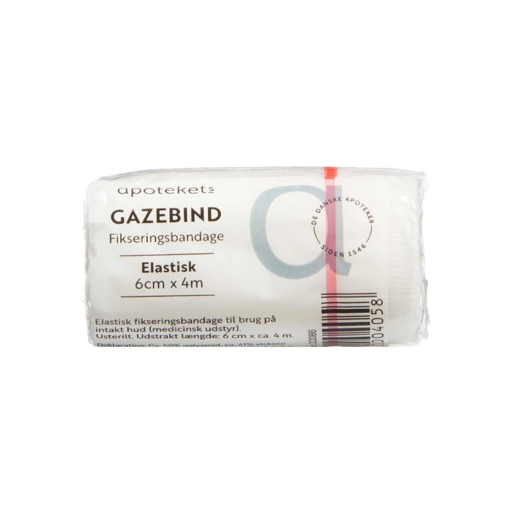 Apotekets Elastisk Gazebind 6 cm x 4 m – 1 stk