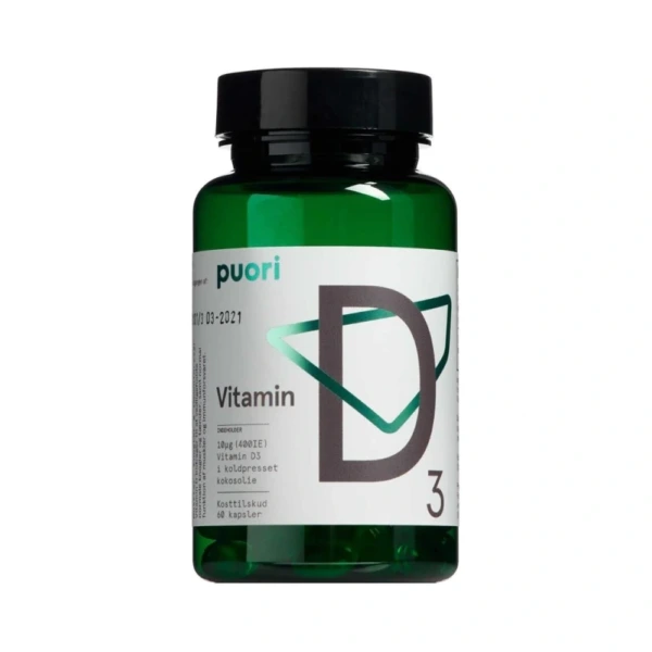 Puori Vitamin D3 10 µg – 60 stk