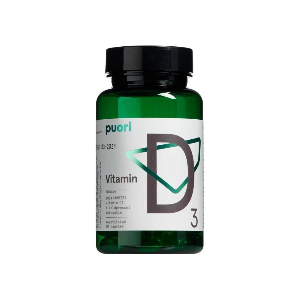 Puori Vitamin D3 10 µg - 60 stk