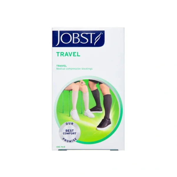 Jobst Travel Sort Kompresionsknæstrømp Str. L – 1 par