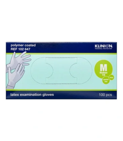 Klinion Protection Latexhandsker Pudderfri Str. M – 100 stk