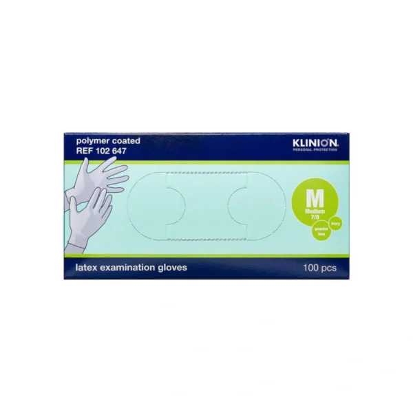 Klinion Protection Latexhandsker Pudderfri Str. M – 100 stk