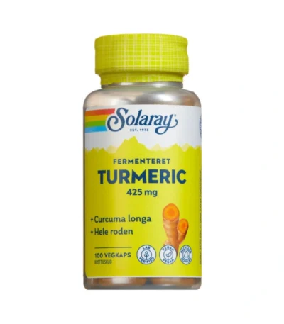 Solaray Fermenteret Turmeric – 100 stk