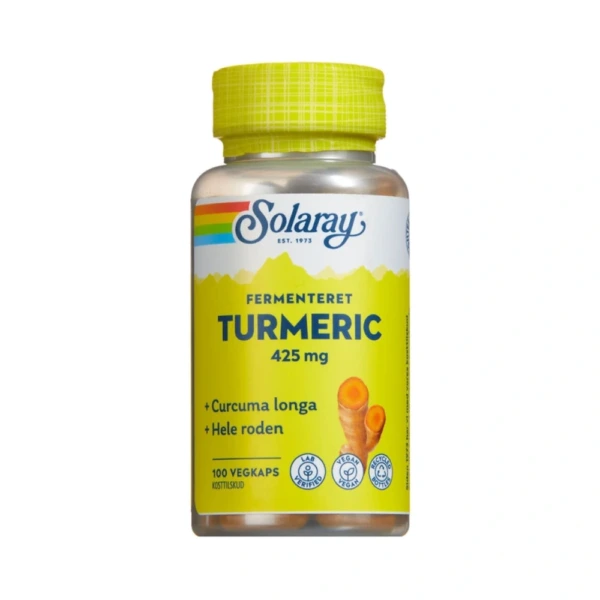 Solaray Fermenteret Turmeric – 100 stk