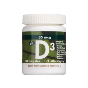 Grønne Vitaminer D3-Vitamin 35 µg Kapsler – 120 stk