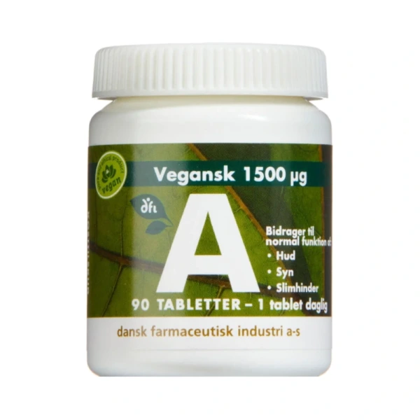 Grønne Vitaminer A-Vitamin 1500 µg – 90 stk