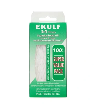 EKULF 3i1 Floss Tråde – 100 stk
