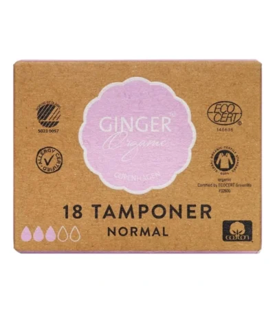 GingerOrganic Tampon Normal – 18 stk
