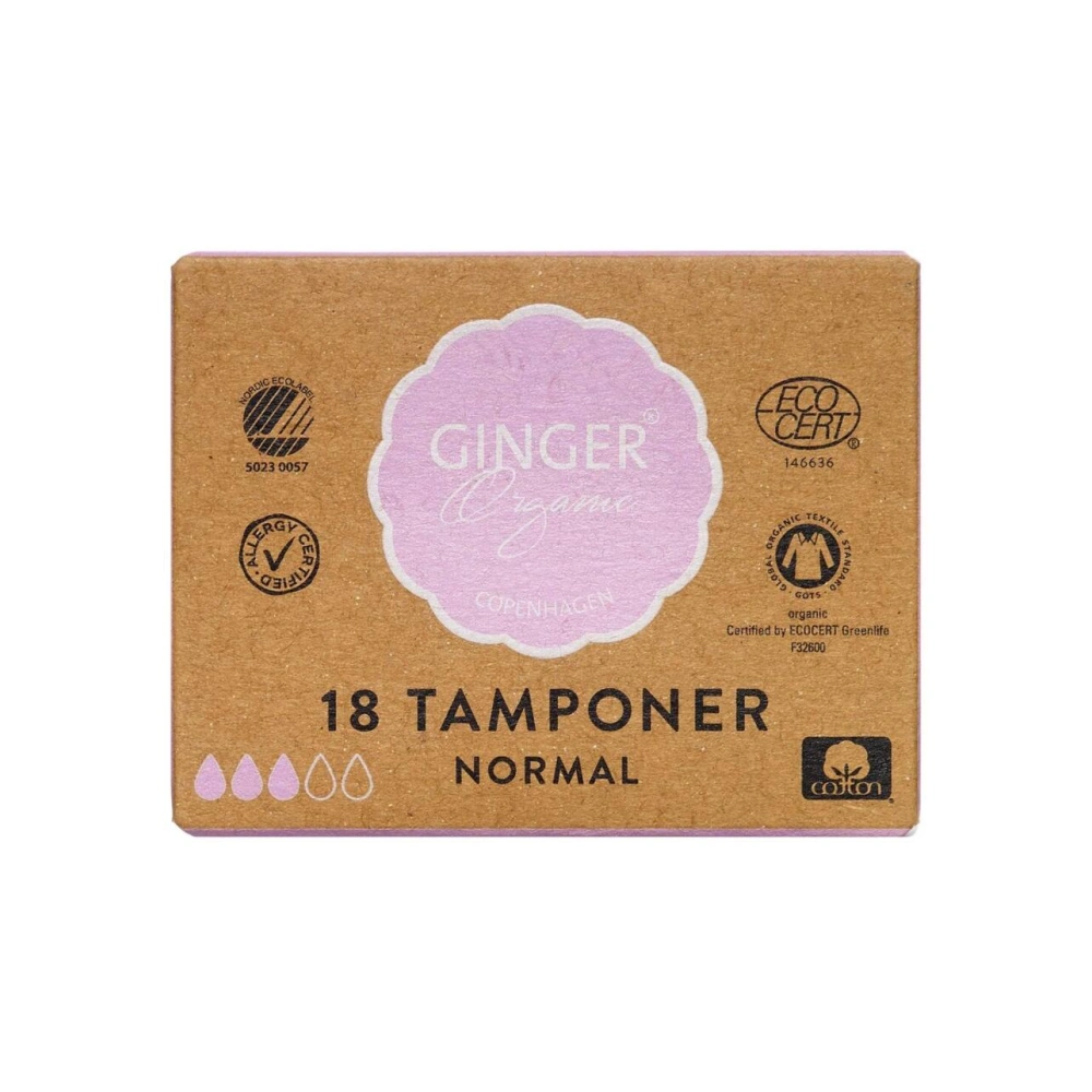 GingerOrganic Tampon Normal - 18 stk