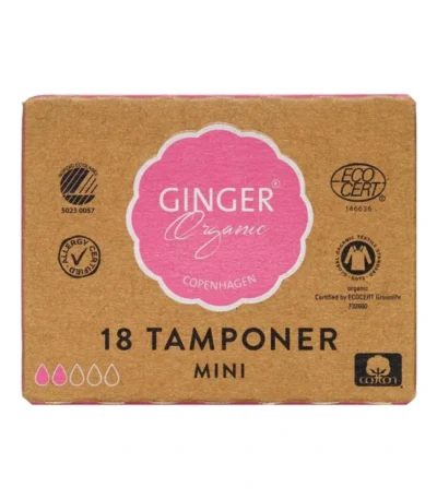 GingerOrganic Tampon Mini – 18 stk