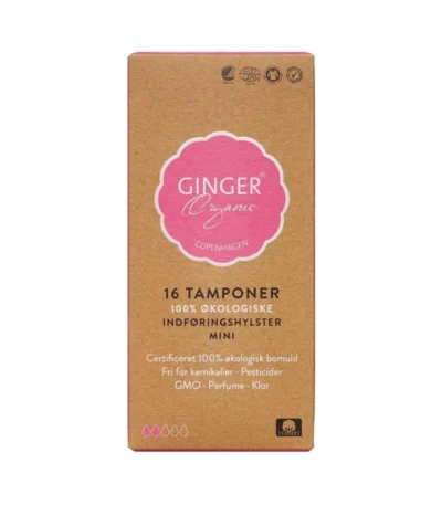 GingerOrganic Tampon med indføringshylster Mini – 16 stk