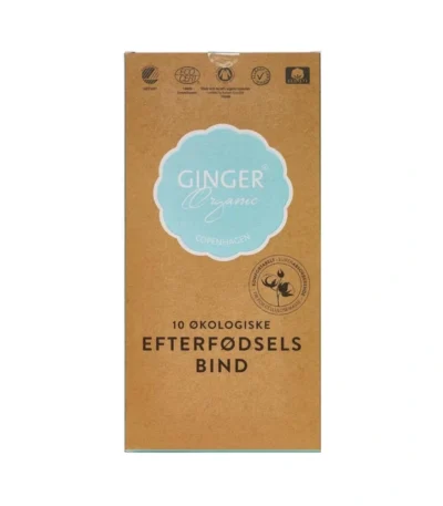 GingerOrganic Efterfødselsbind – 10 stk