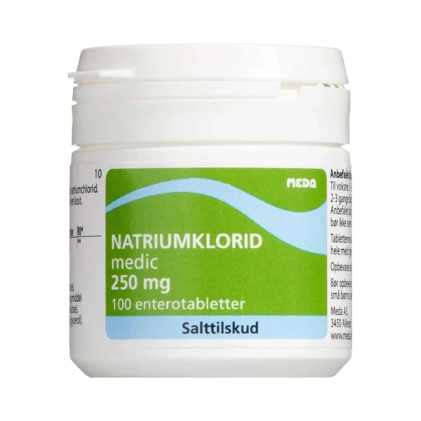 Viatris Natriumklorid 250 mg Enterotabletter – 100 stk