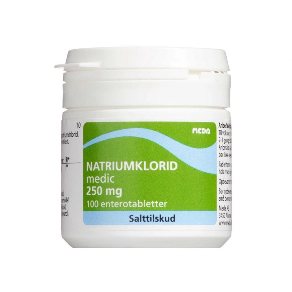 Viatris Natriumklorid 250 mg Enterotabletter – 100 stk