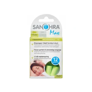 SANOHRA Max Regular ørepropper – 12 stk