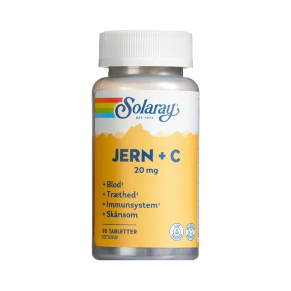 Solaray Jern + C – 90 stk