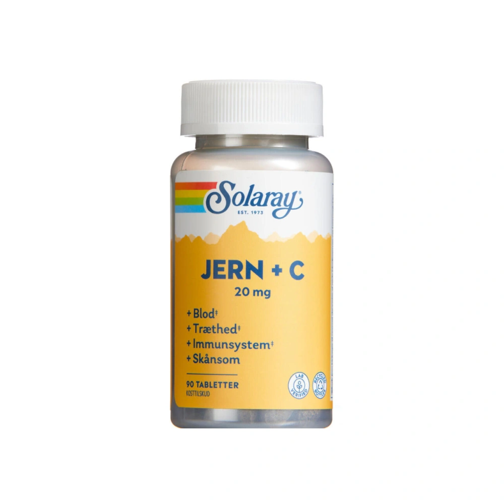 Solaray Jern + C - 90 stk