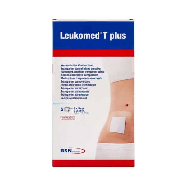 Leukoplast Leukomed T Plus 8 cm x 15 cm – 5 stk