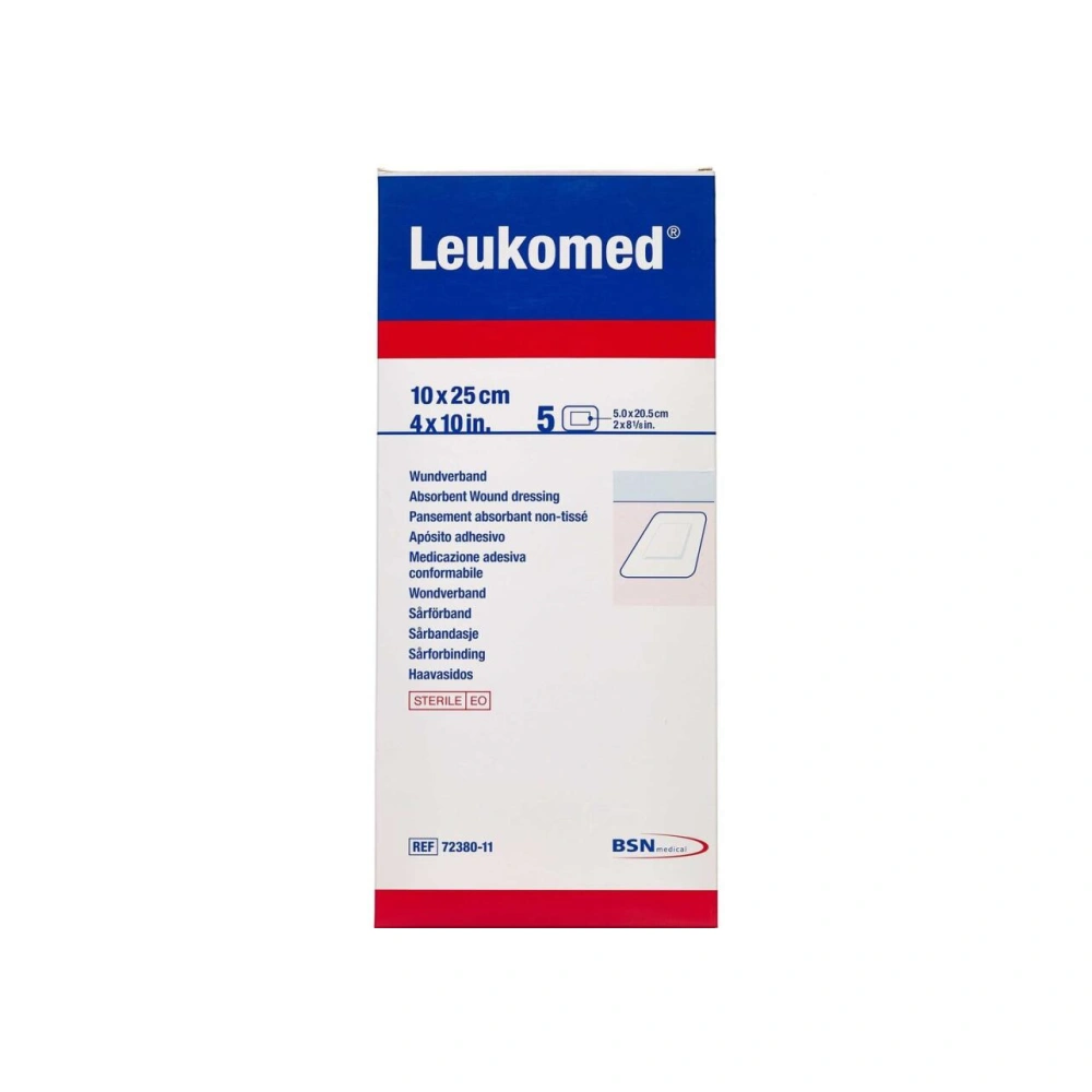 Leukoplast Leukomed 10 cm x 25 cm - 5 stk