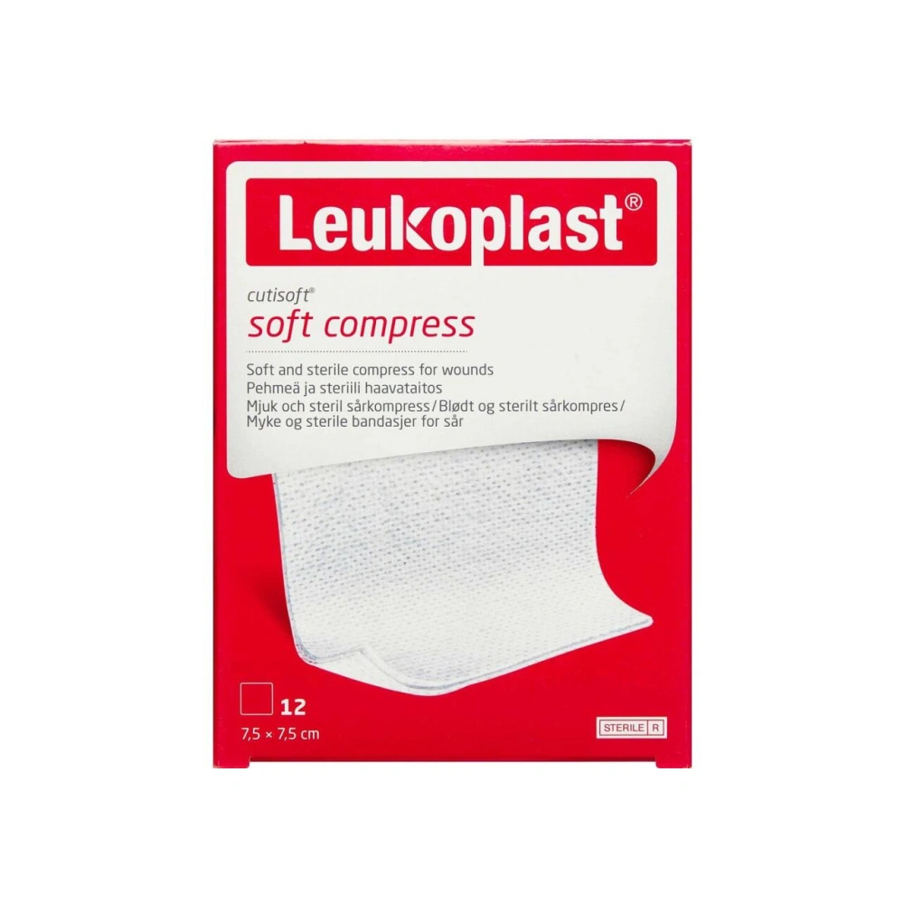 Leukoplast Cutisoft Steril 7,5 x 7,5 cm Kompres – 12 stk