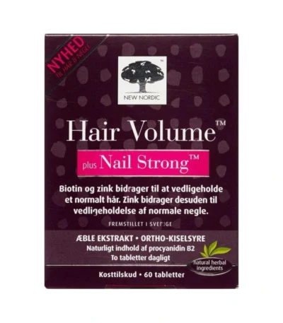 New Nordic Hair Volume Plus Strong Nails – 60 stk
