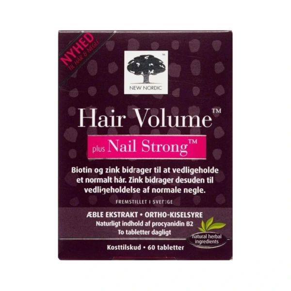 New Nordic Hair Volume Plus Strong Nails – 60 stk