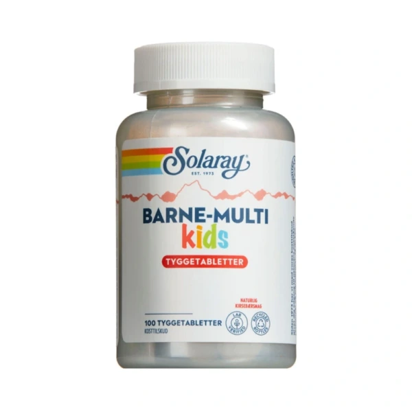 Solaray Barne-Multi Tyggetabletter – 100 stk