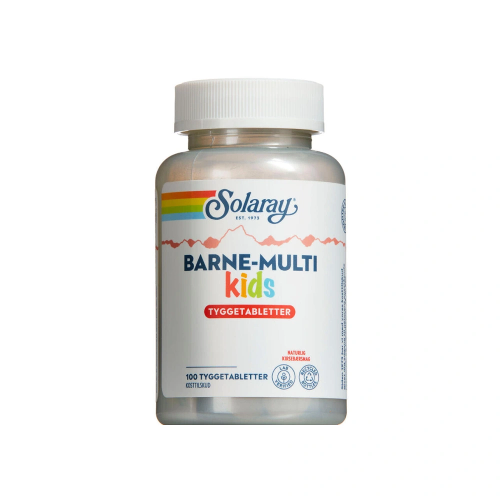 Solaray Barne-Multi Tyggetabletter – 100 stk