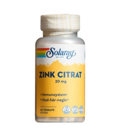 Solaray Zink Citrat – 60 stk