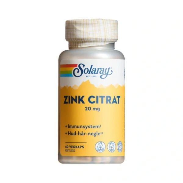 Solaray Zink Citrat – 60 stk