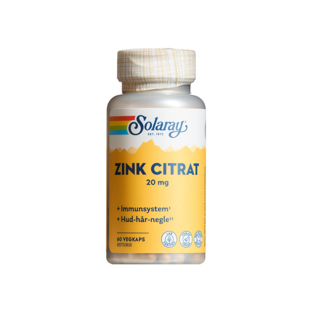 Solaray Zink Citrat – 60 stk