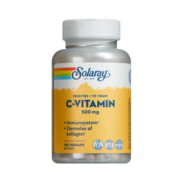 Solaray C-vitamin 500 mg – 180 stk