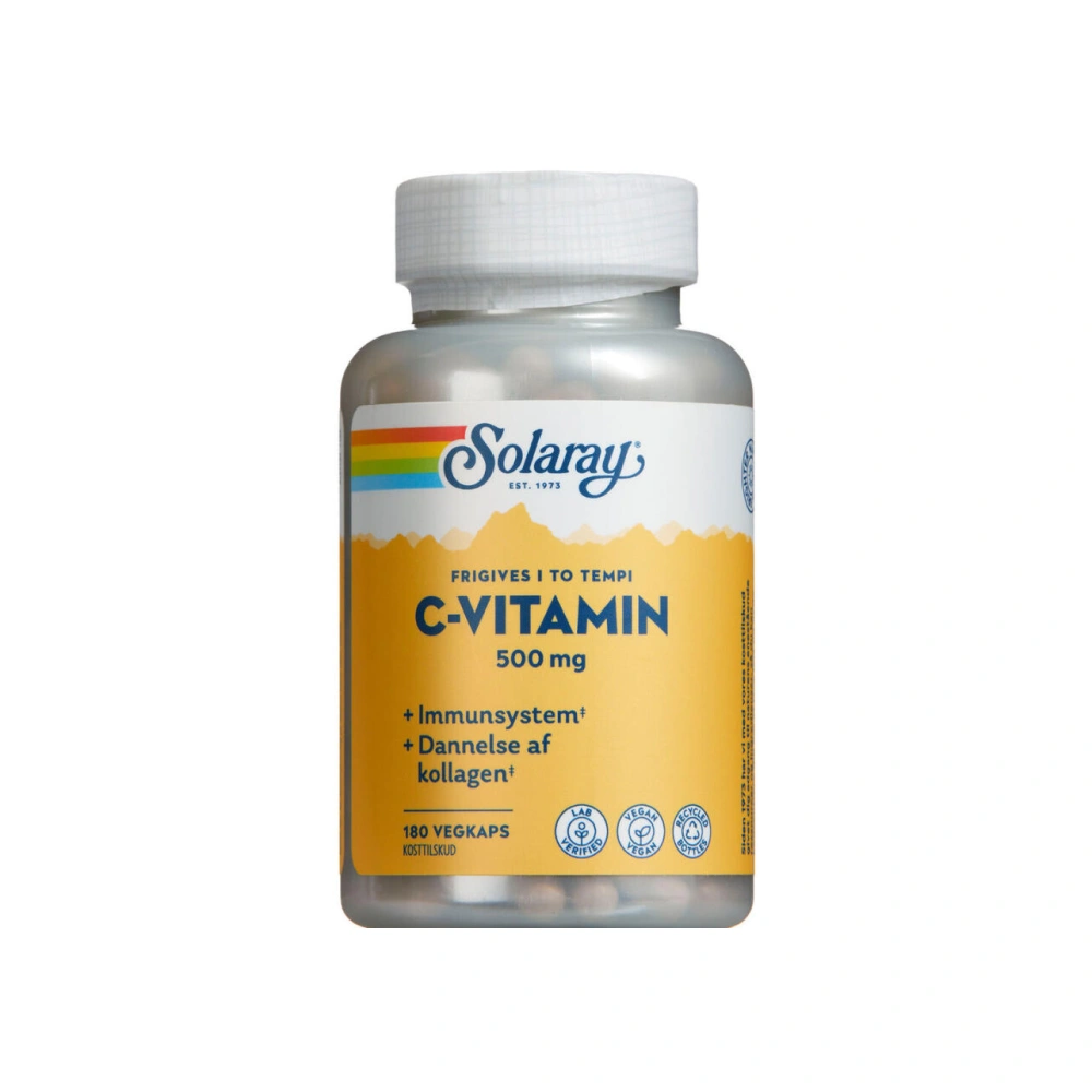Solaray C-vitamin 500 mg – 180 stk