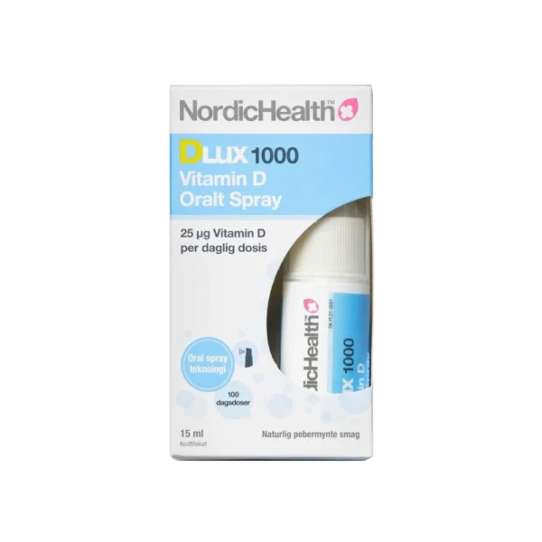 NordicHealth DLux 1000 D-vitamin Spray 25 µg - 1 stk