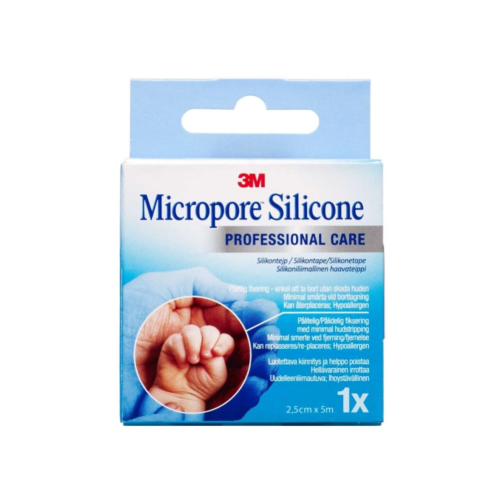 Micropore Silikonetape – 2,5 cm x 5 m