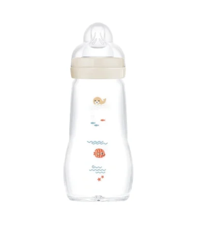 MAM Feel Good Glass Bottle 260 ml Neutral – 1 stk