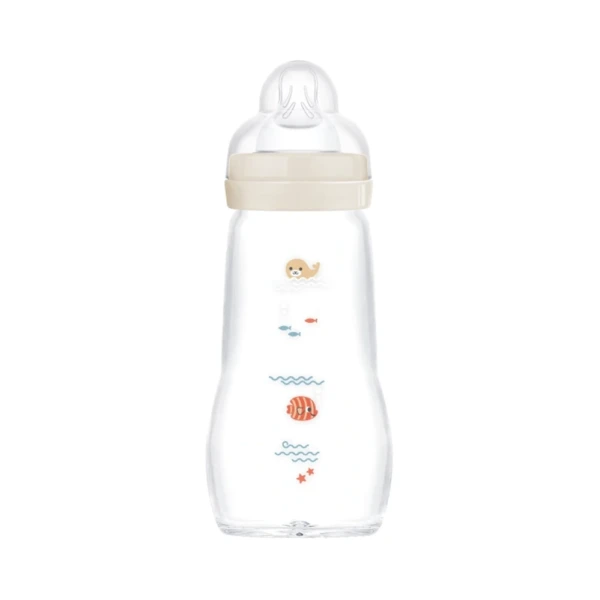 MAM Feel Good Glass Bottle 260 ml Neutral – 1 stk