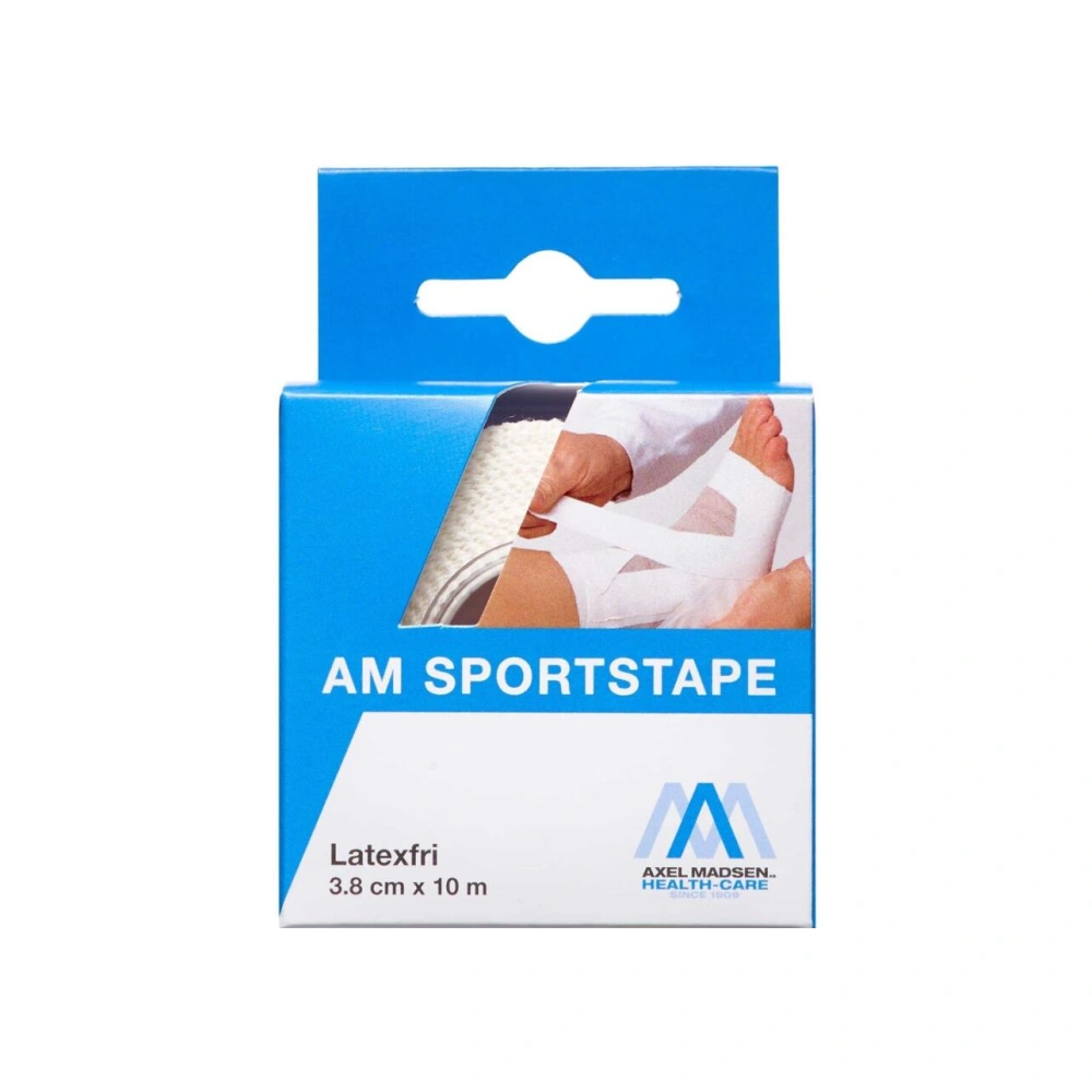 Axel Madsen AM Sportstape Latexfri 3,8 cm x 10 m – 1 stk