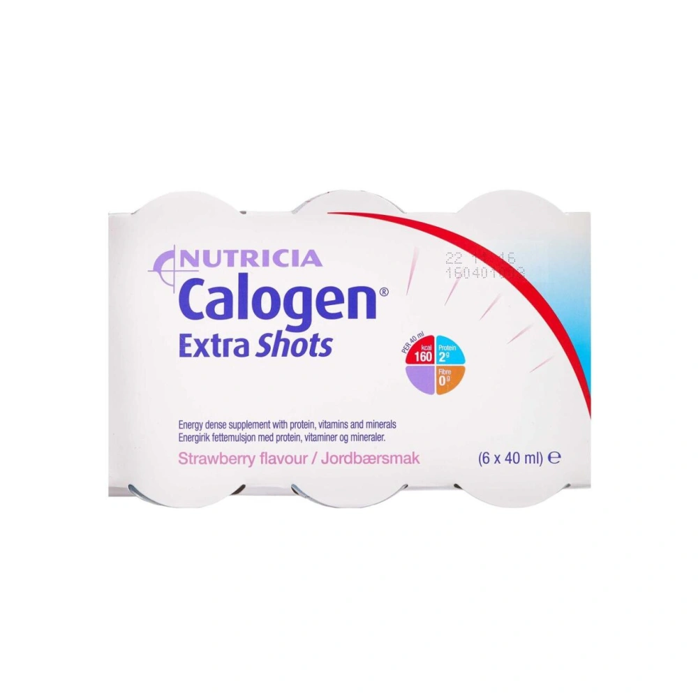 Nutricia Calogen Extra Shot Jordbær - 6 x 40 ml