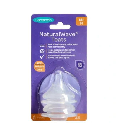 Lansinoh NaturalWave Flaskesut Medium Flow – 2 stk