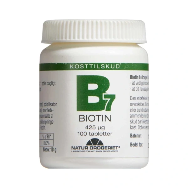 Natur Drogeriet Mega Biotin Vitamin – 100 stk