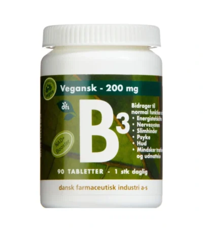 Grønne Vitaminer B3-Vitamin Tabletter – 90 stk