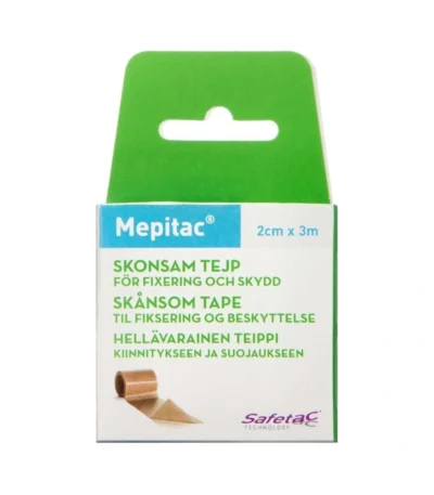 Mepitac Tape med Safetac 2cm x 3m – 1 stk